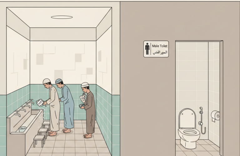 Desain Toilet dan Tempat Kencing di Masjid Kumpul dengan Tempat Wudhu, Bagaimana Hukumnya?