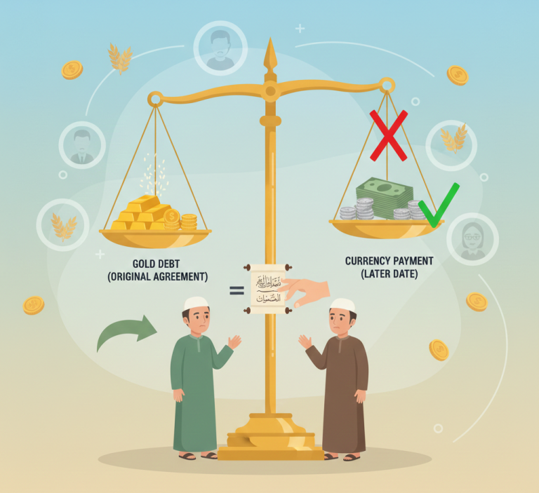 Hukum Utang Uang Dikruskan Emas